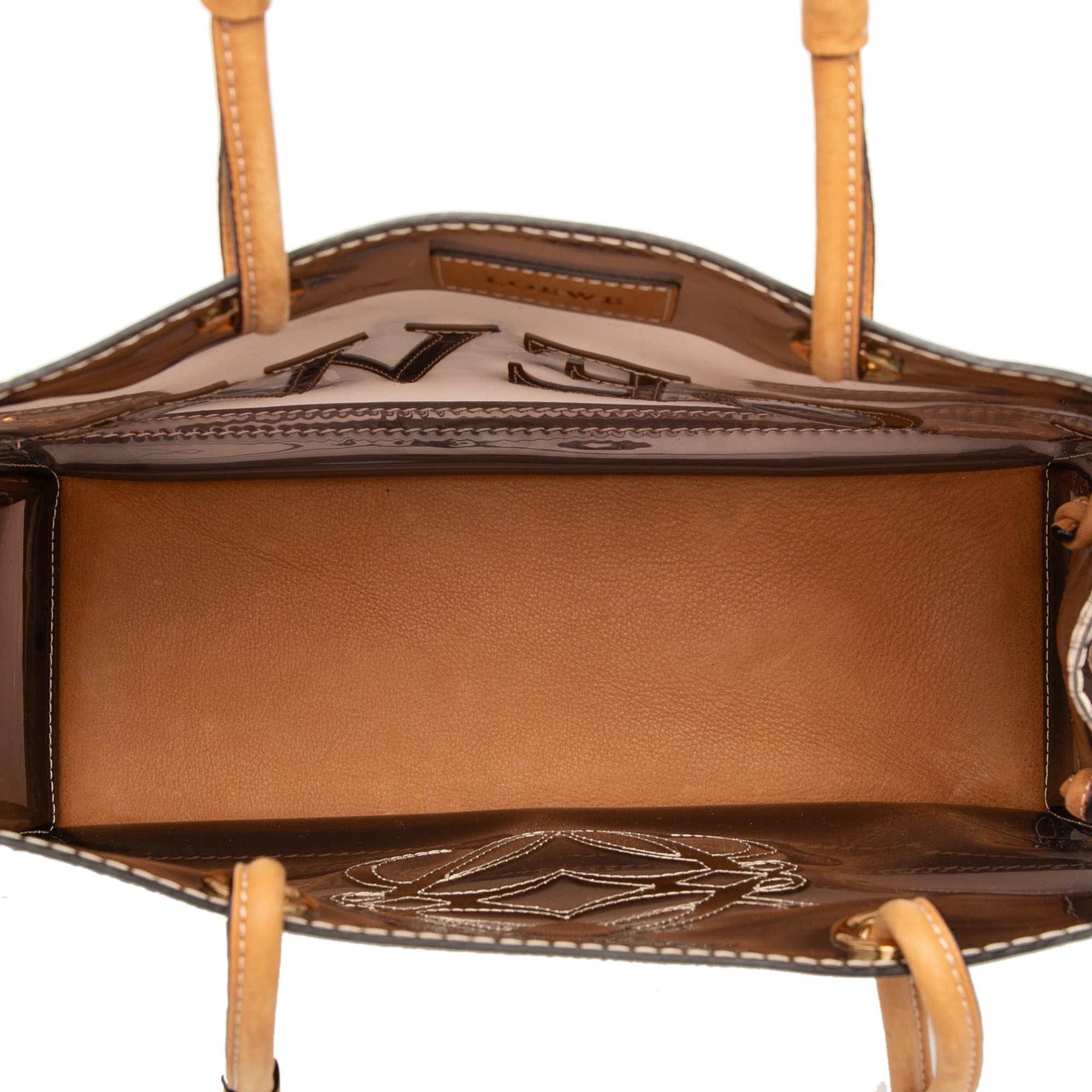 PVC and Leather Anagram Tote