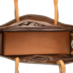 PVC and Leather Anagram Tote