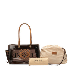 PVC and Leather Anagram Tote