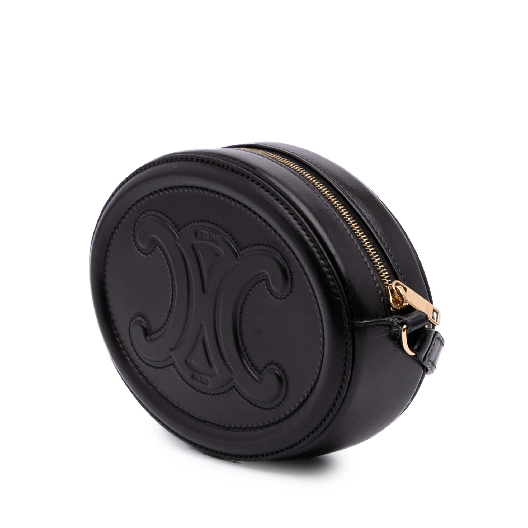Small Calfskin Cuir Triomphe Oval Crossbody