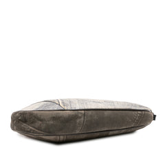 Mini Canvas Printed Denim Saddle Pochette