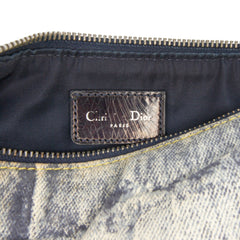 Mini Canvas Printed Denim Saddle Pochette