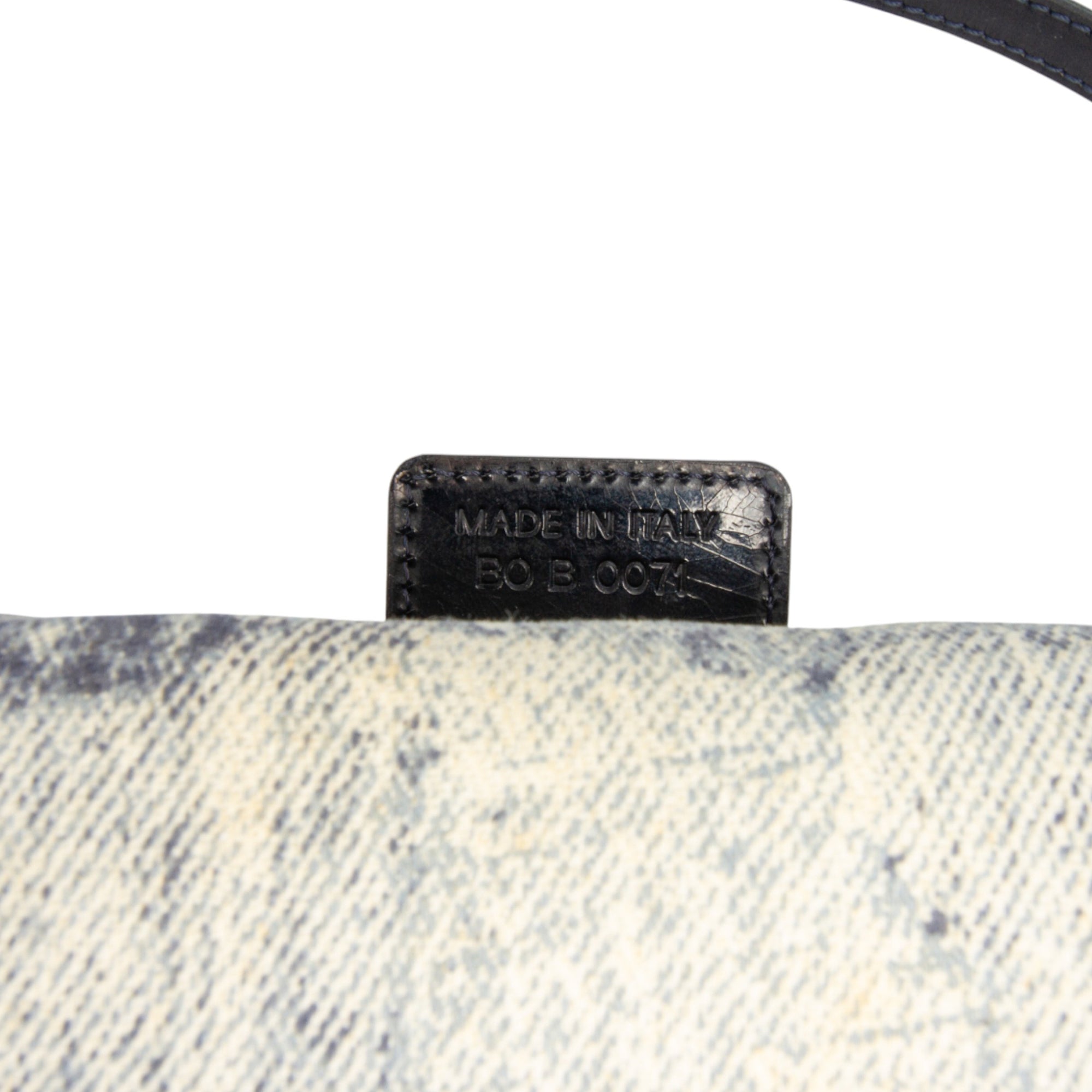 Mini Canvas Printed Denim Saddle Pochette