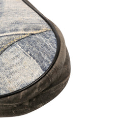 Mini Canvas Printed Denim Saddle Pochette