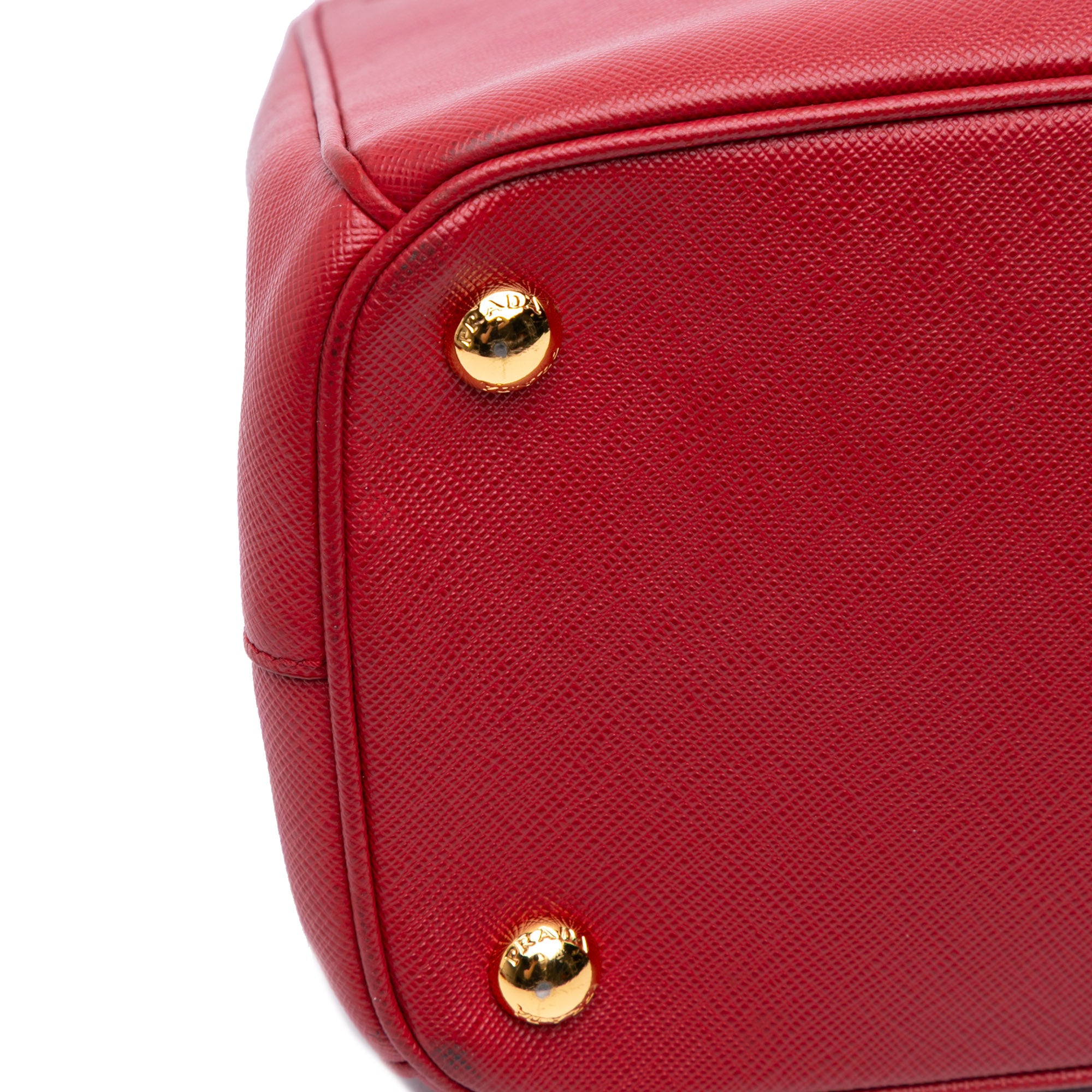Small Saffiano Lux Galleria Double Zip Satchel