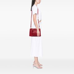 Small Saffiano Lux Galleria Double Zip Satchel