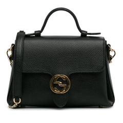 Small Dollar Calf Interlocking G Satchel