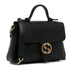 Small Dollar Calf Interlocking G Satchel