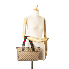GG Canvas Web Pop Tote