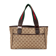 GG Canvas Web Pop Tote
