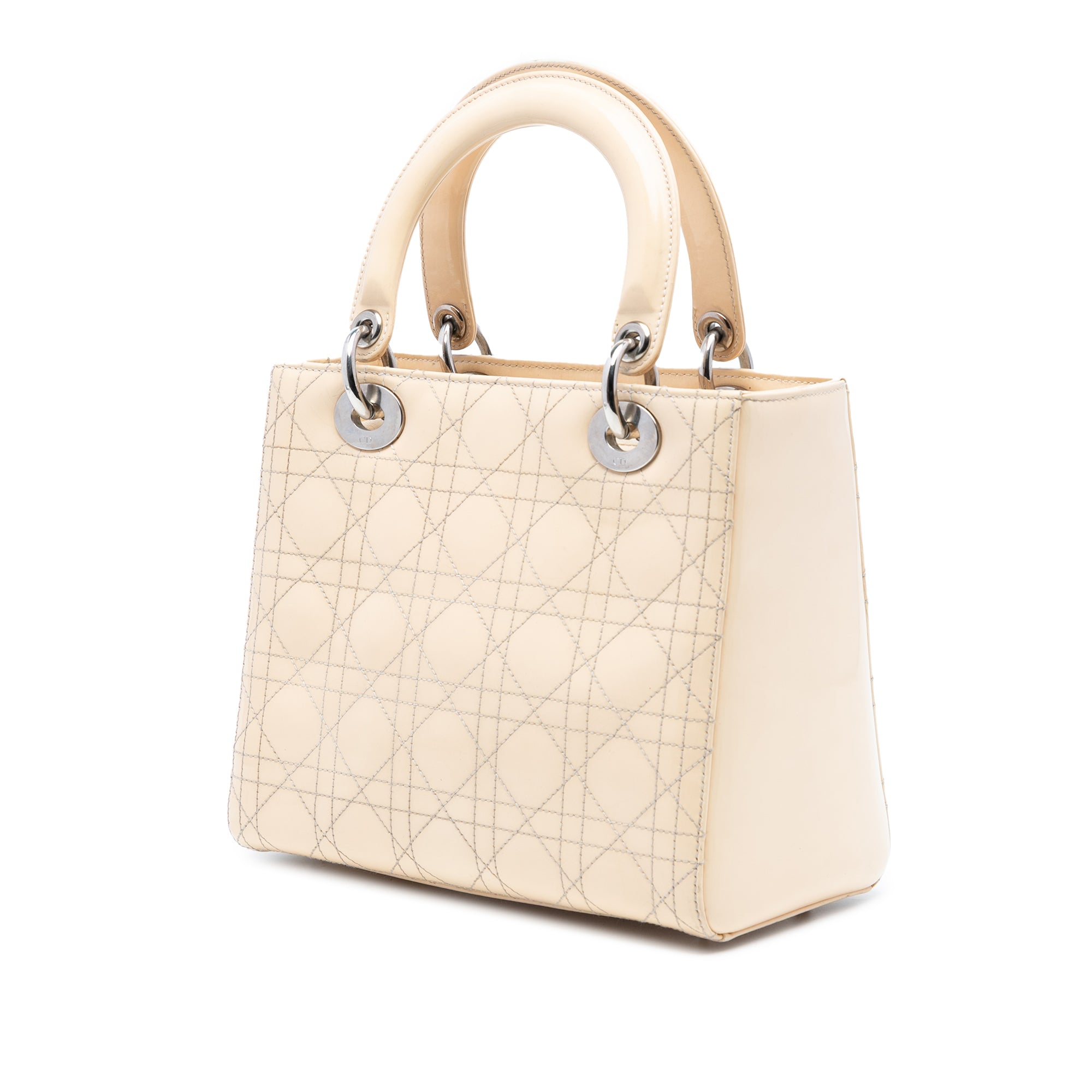 Medium Patent Cannage Stitched Lady Dior