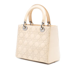 Medium Patent Cannage Stitched Lady Dior