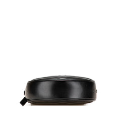 Chevron Calfskin Round Vinyle Camera Bag