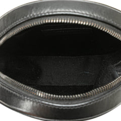 Chevron Calfskin Round Vinyle Camera Bag