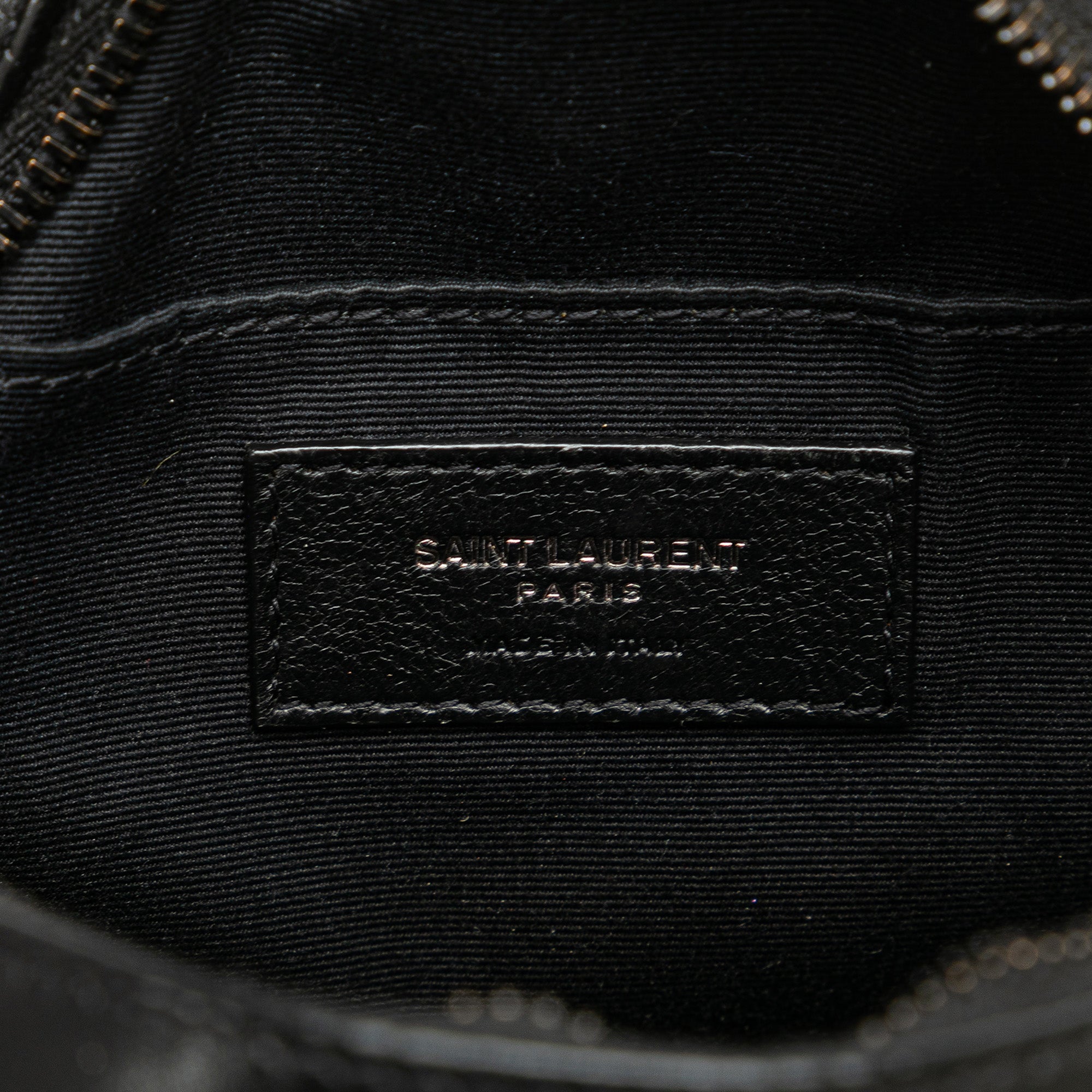 Chevron Calfskin Round Vinyle Camera Bag