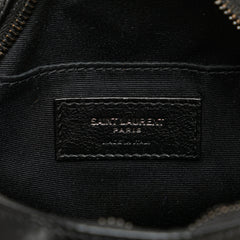 Chevron Calfskin Round Vinyle Camera Bag