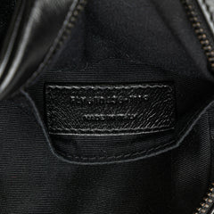 Chevron Calfskin Round Vinyle Camera Bag