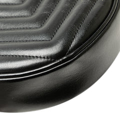 Chevron Calfskin Round Vinyle Camera Bag