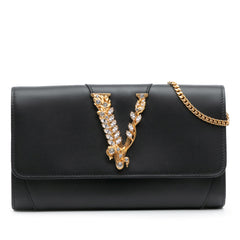 Leather Crystal Virtus Chain Crossbody