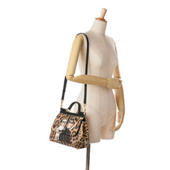 Medium Leopard Print DG Family Patch Miss Sicily Satchel