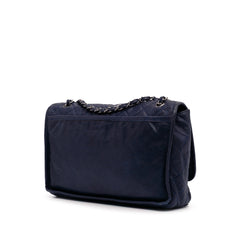 Large Quilted Calfskin Natural Beauty Split Pocket Flap