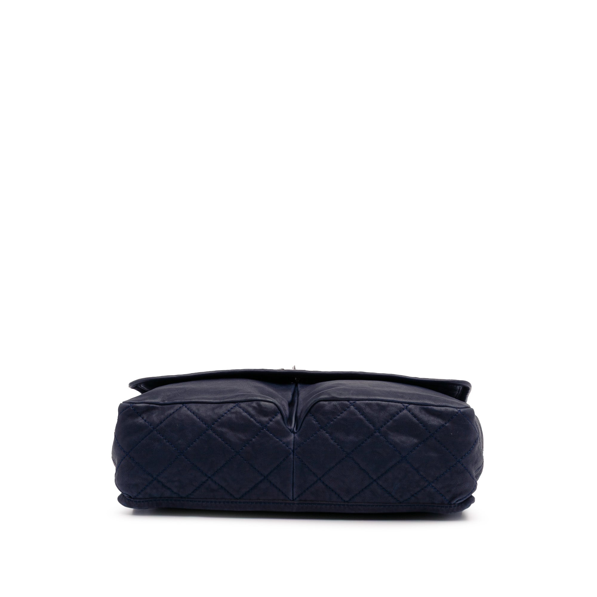 Large Quilted Calfskin Natural Beauty Split Pocket Flap