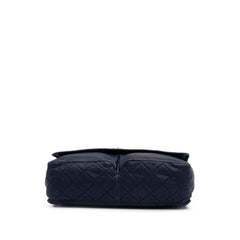 Large Quilted Calfskin Natural Beauty Split Pocket Flap