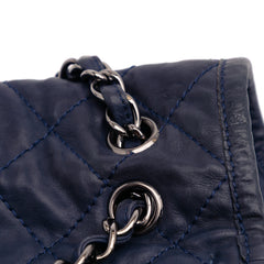 Large Quilted Calfskin Natural Beauty Split Pocket Flap
