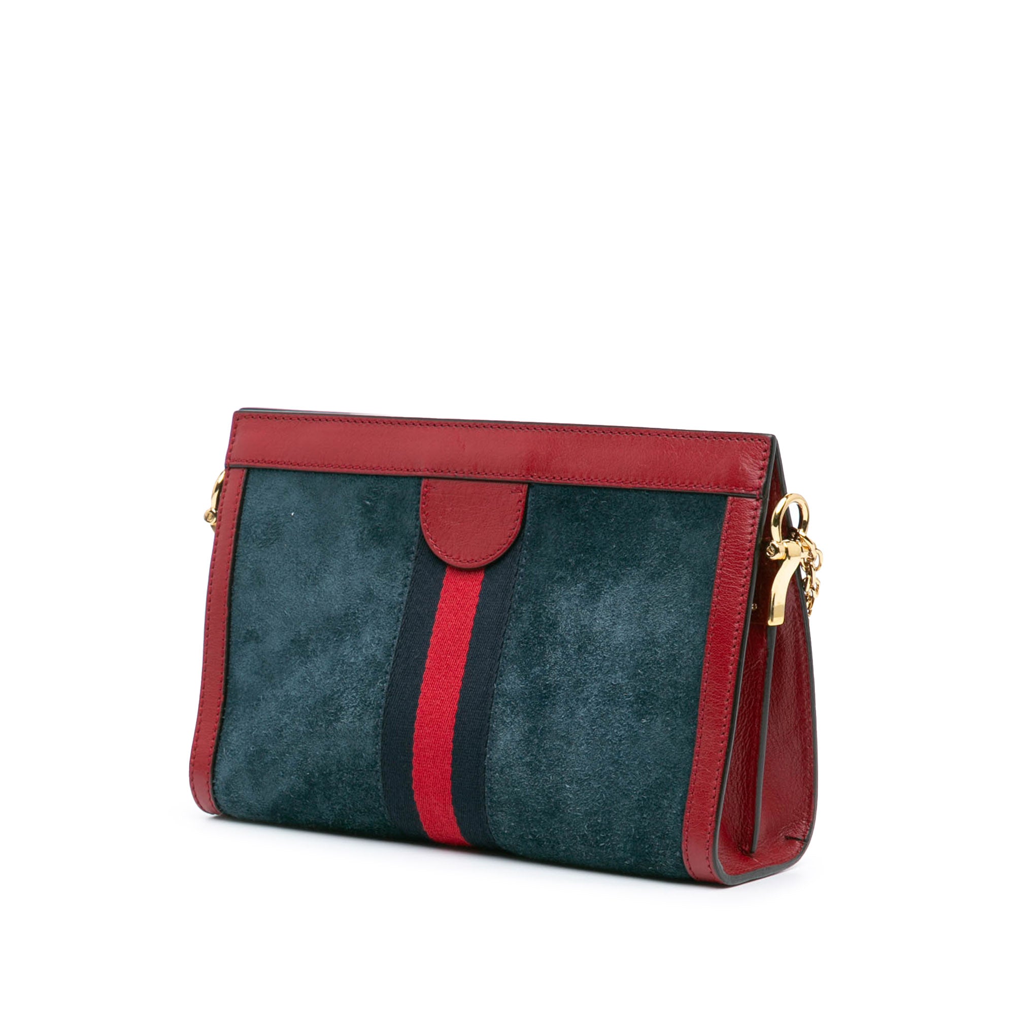 Small Suede Ophidia Web Chain Crossbody