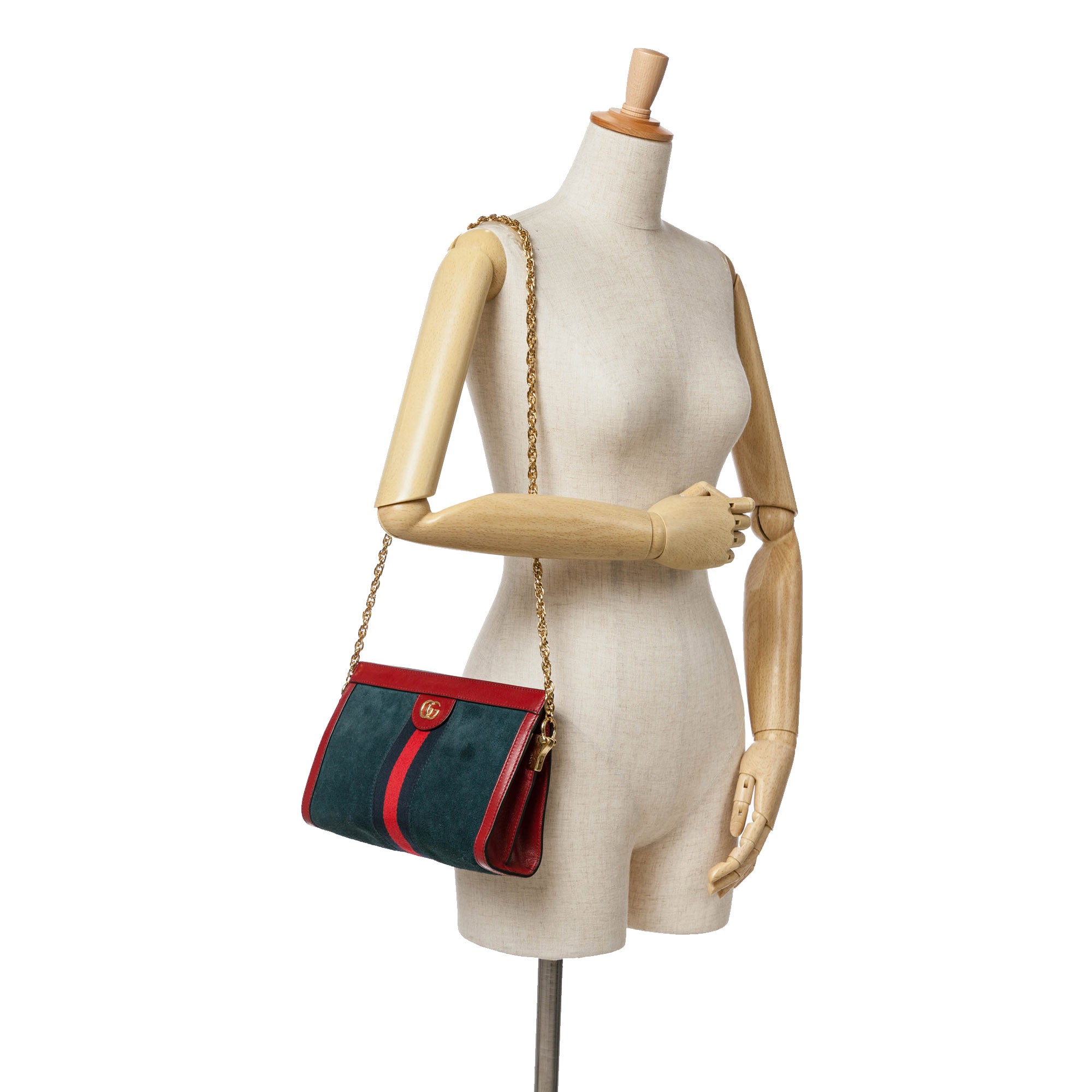 Small Suede Ophidia Web Chain Crossbody