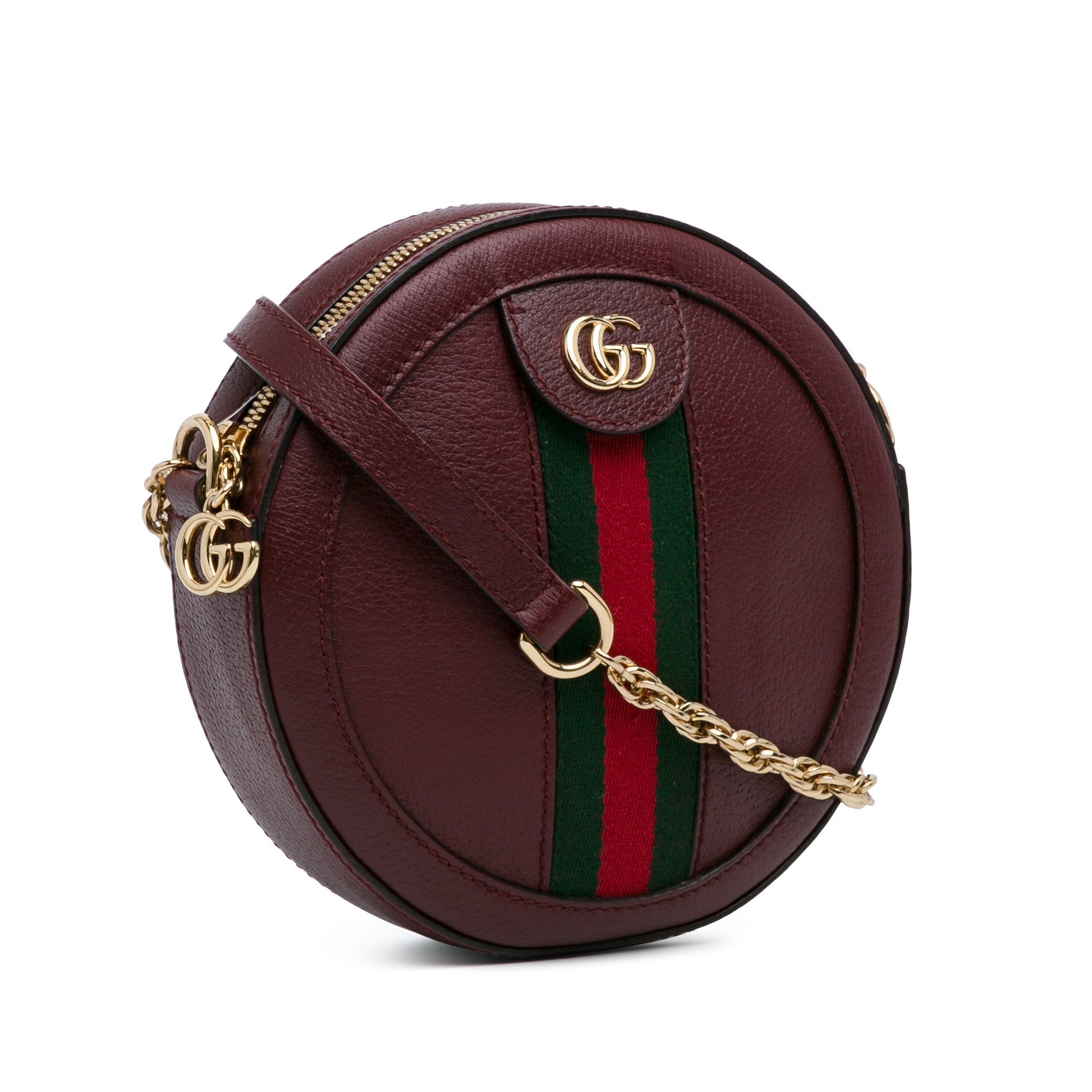 Mini Round Ophidia Leather Crossbody Bag_1