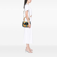 100th Anniversary Medium GG Coated Canvas Kaleidoscope 1947 Bamboo Top Handle Bag