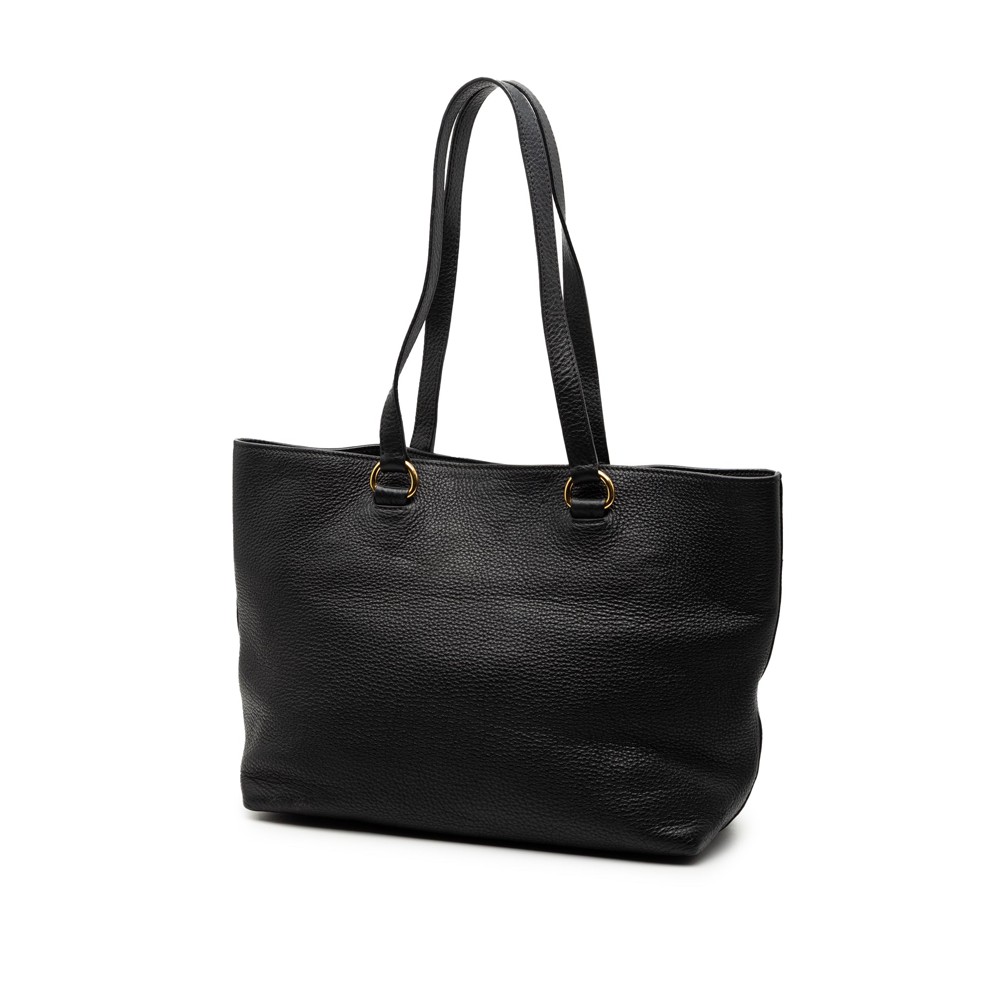 Vitello Daino Embossed Logo Tote