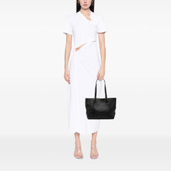 Vitello Daino Embossed Logo Tote