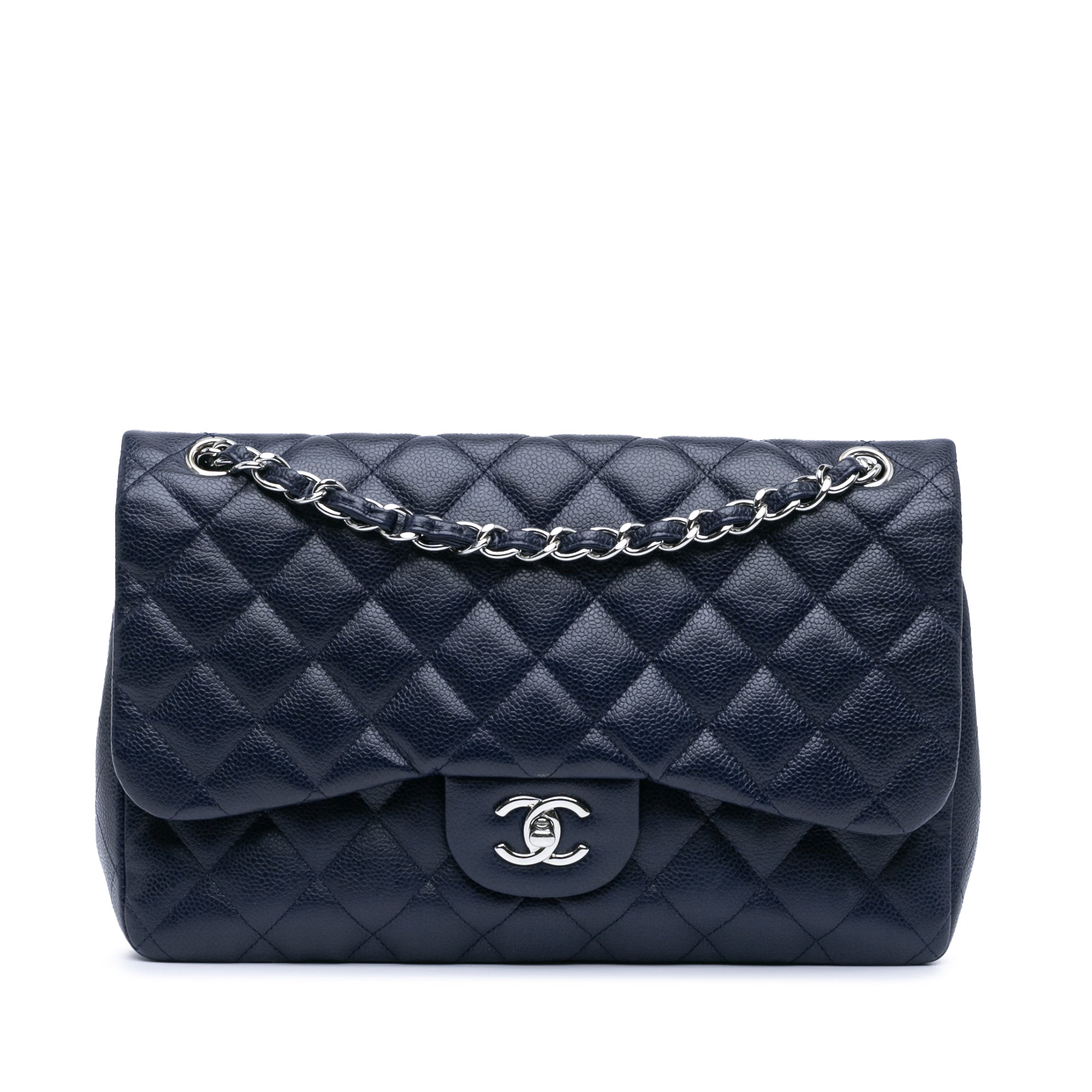 Jumbo Classic Caviar Double Flap