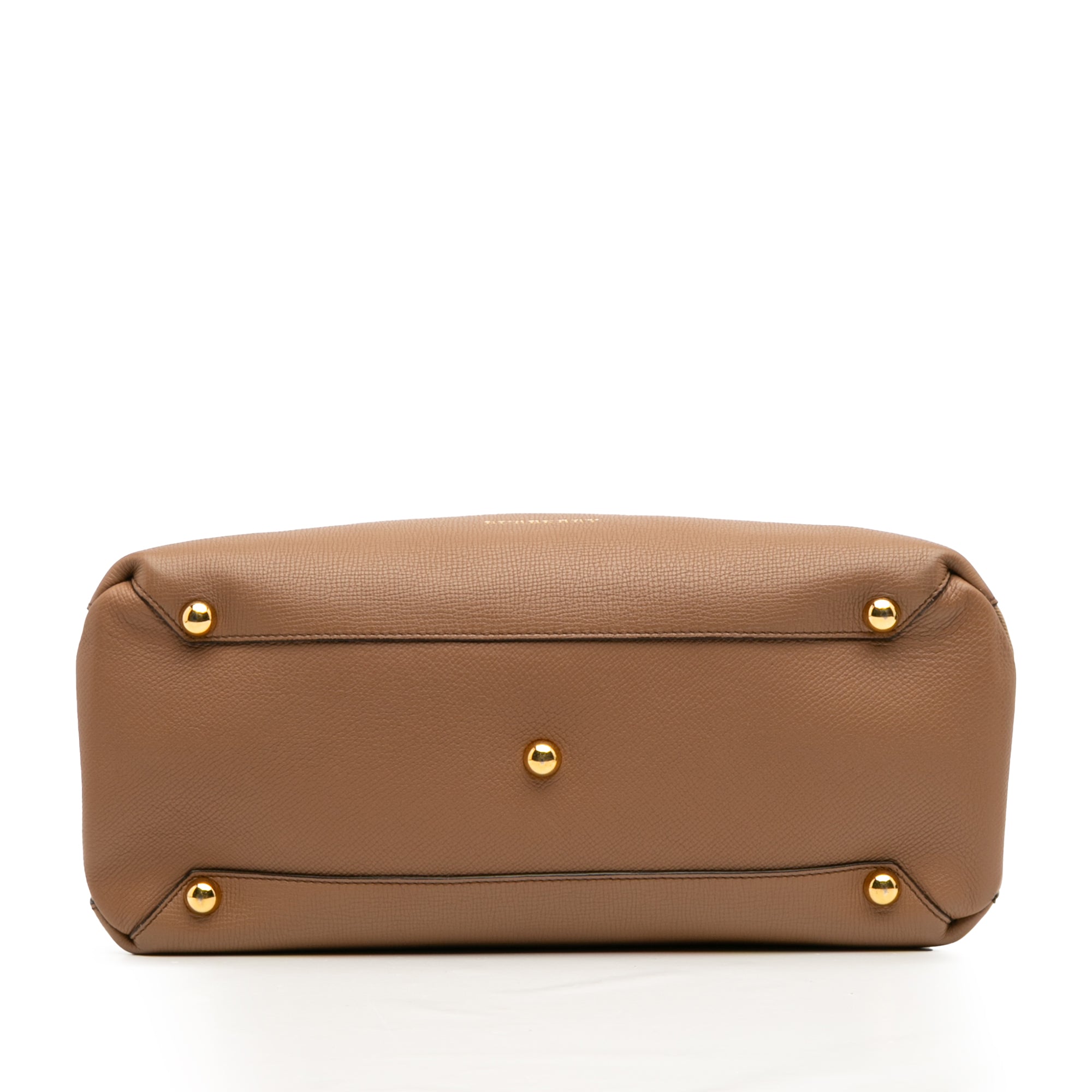 Medium Leather and House Check Banner Satchel