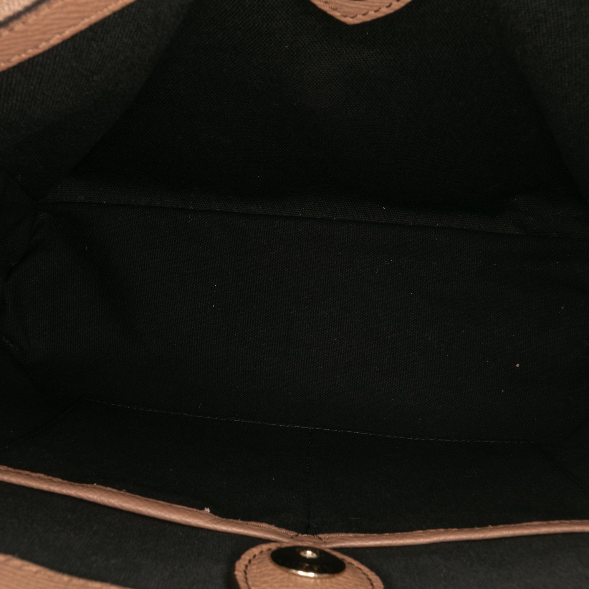 Medium Leather and House Check Banner Satchel