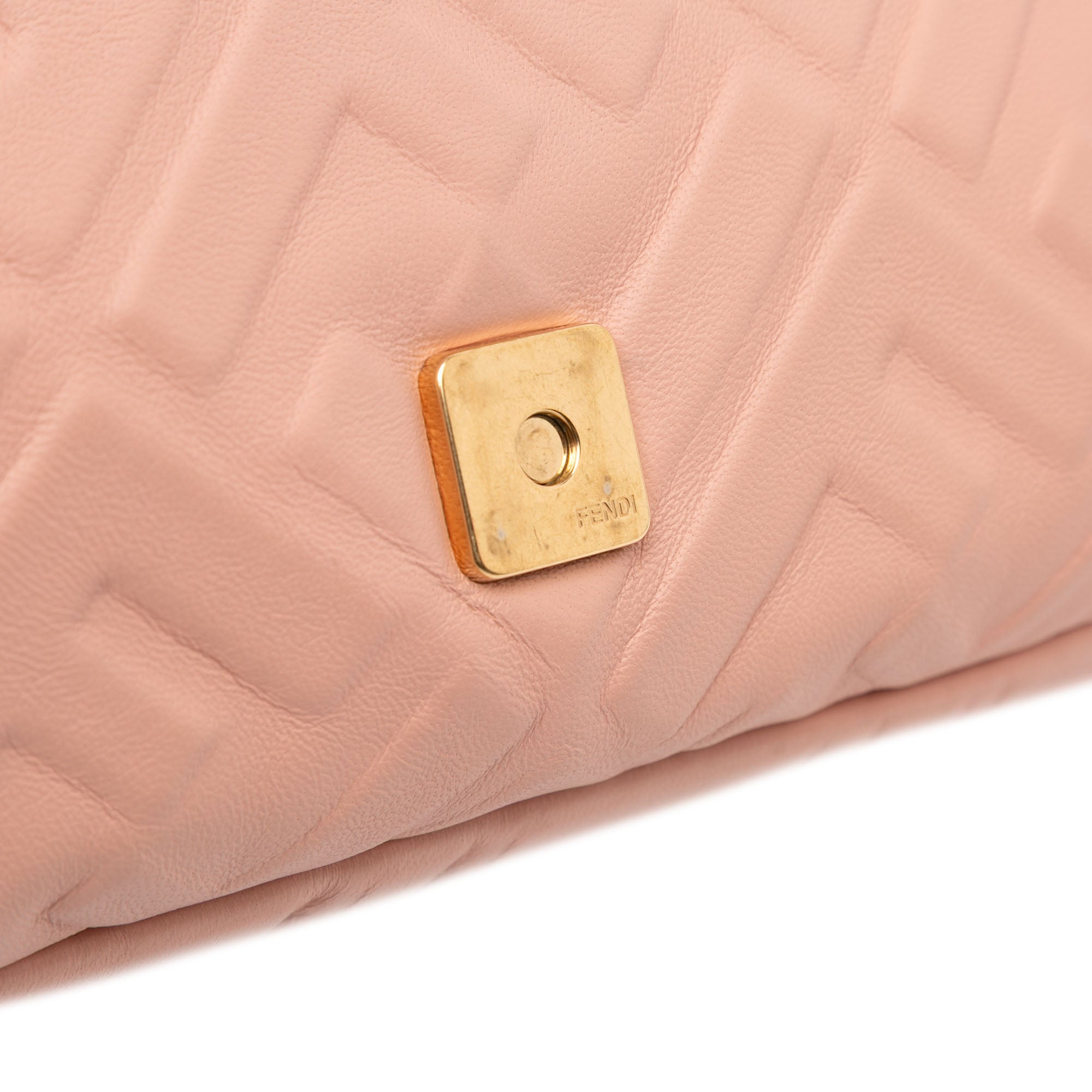 Zucca Embossed Leather Baguette Satchel