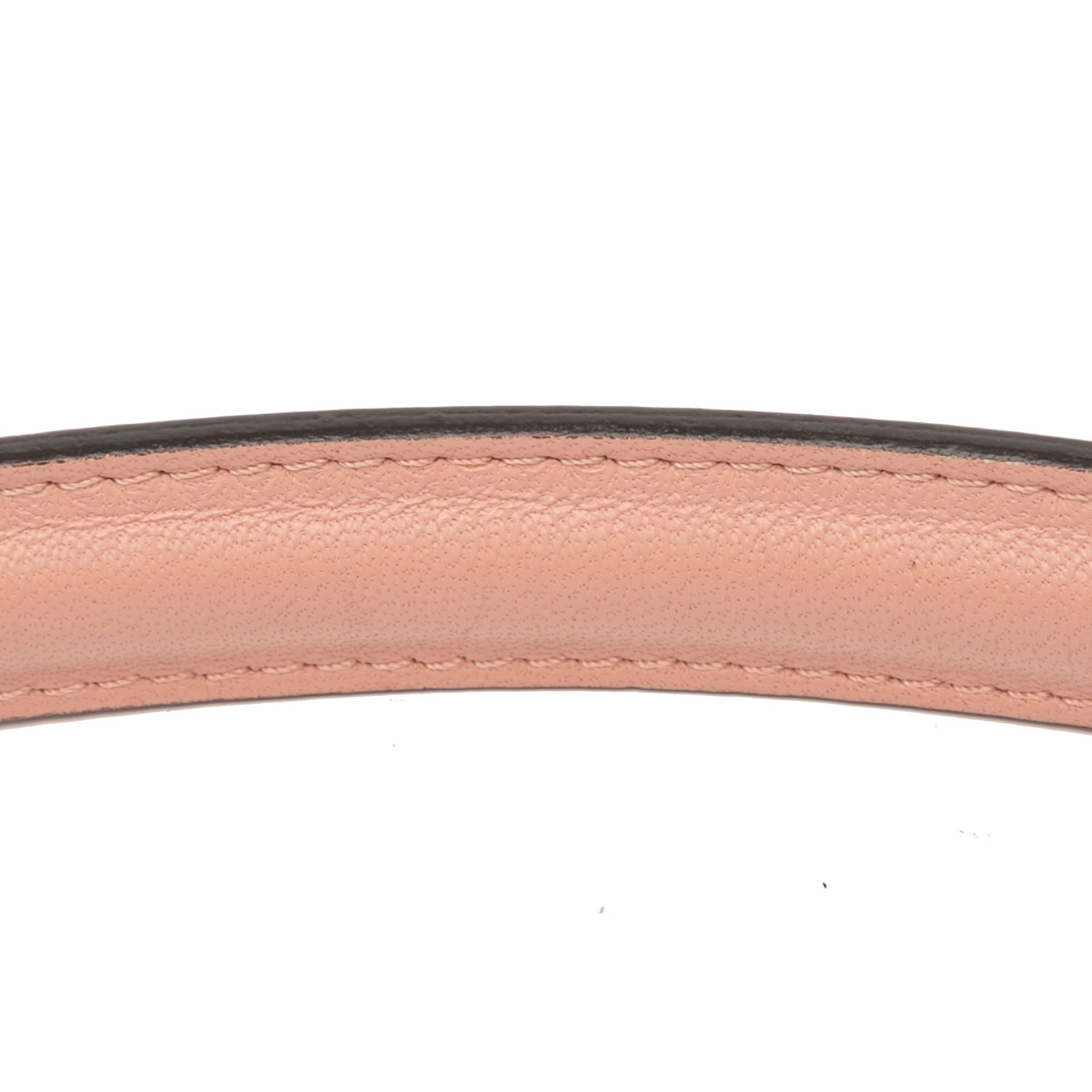 Zucca Embossed Leather Baguette Satchel