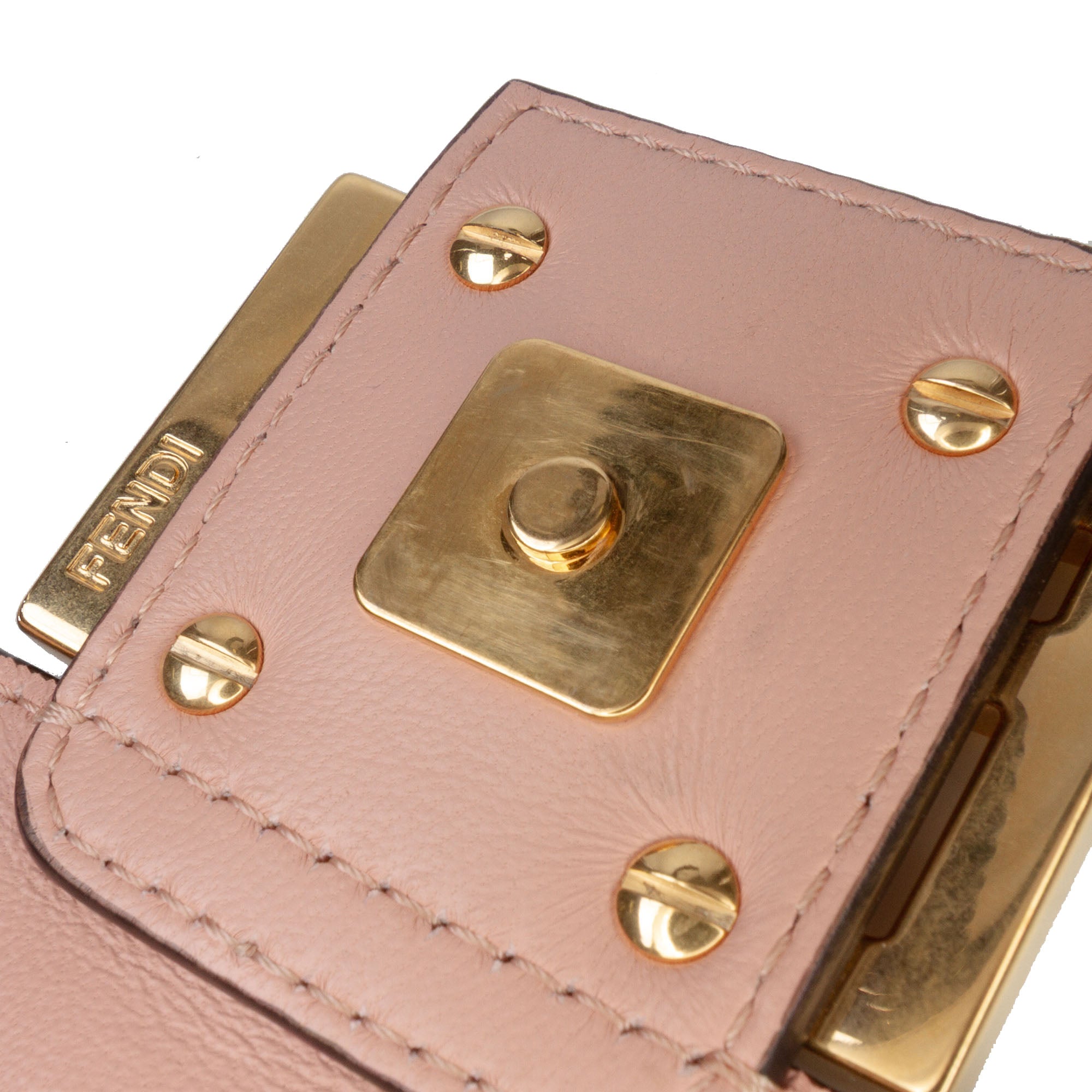 Zucca Embossed Leather Baguette Satchel
