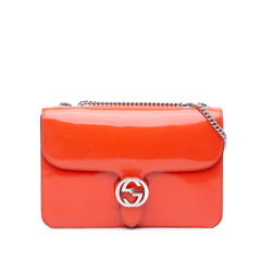 Medium Patent Dollar Interlocking G Crossbody