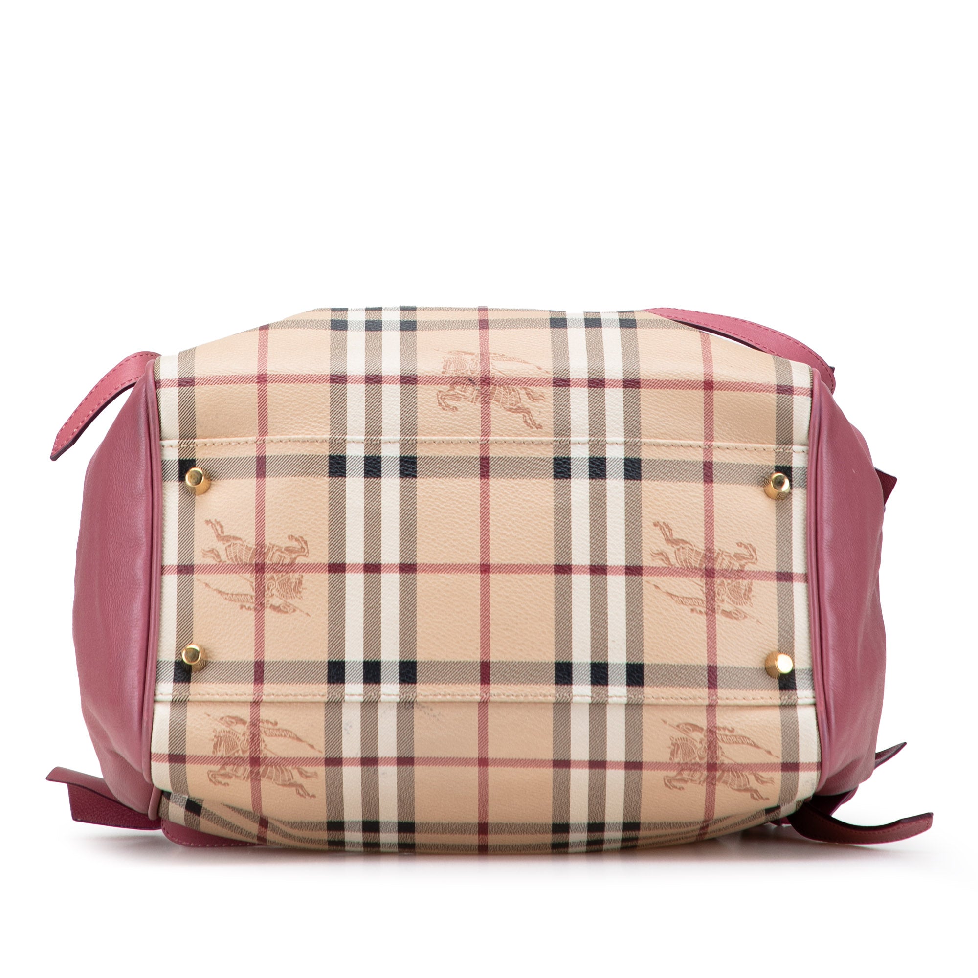 Small Leather Trimmed Haymarket Check Coated Canvas Canterbury Bow Tote