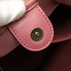 Small Leather Trimmed Haymarket Check Coated Canvas Canterbury Bow Tote