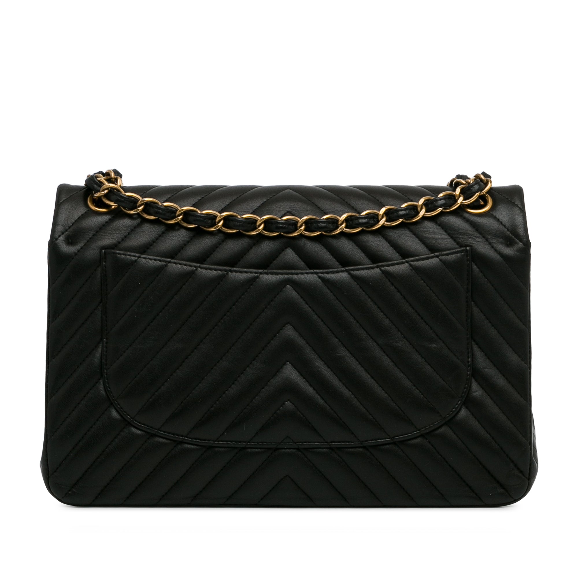 Jumbo Classic Chevron Lambskin Double Flap_2