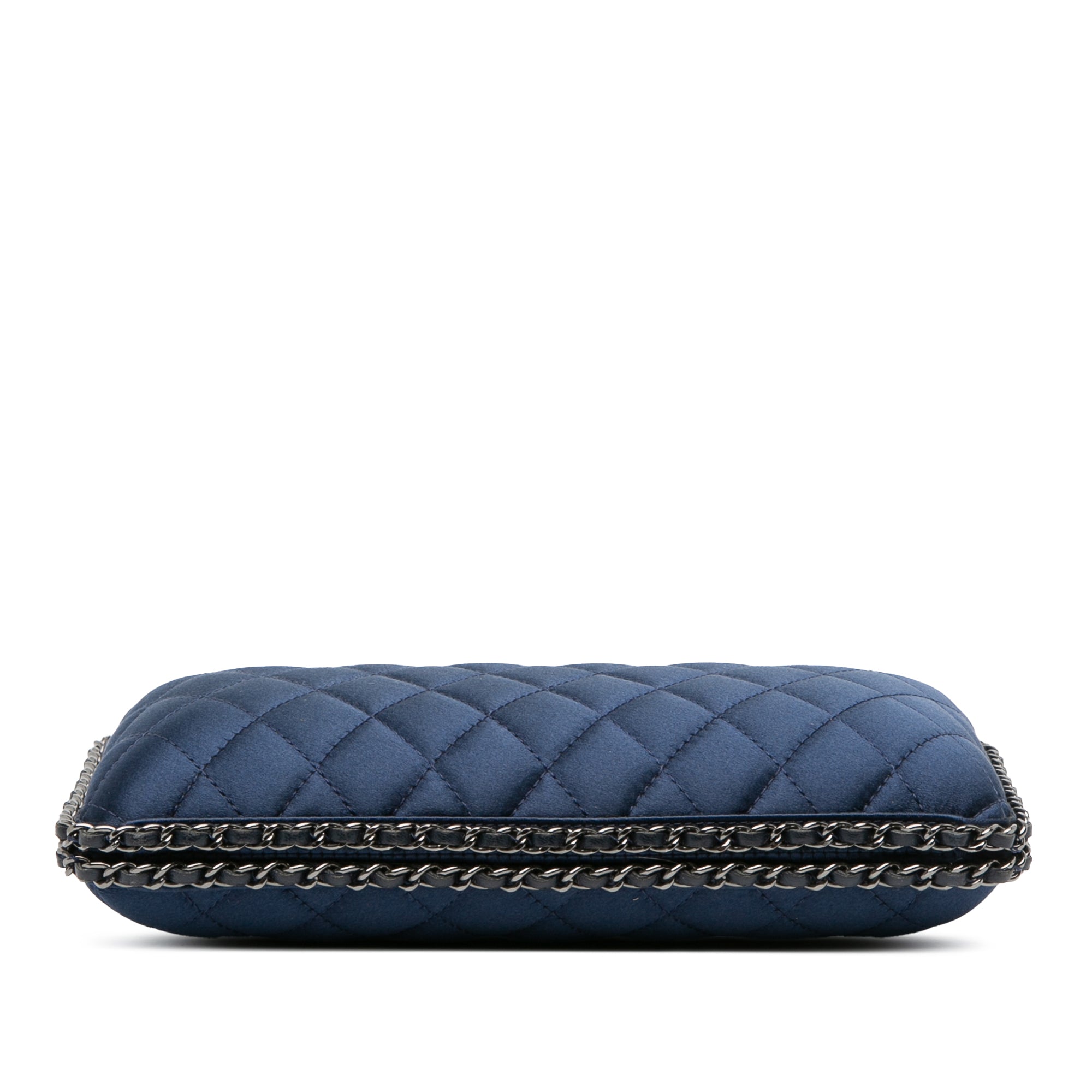 Quilted Satin Chain Around Clutch