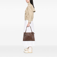 Quilted Glazed Caviar CC Crave Tote