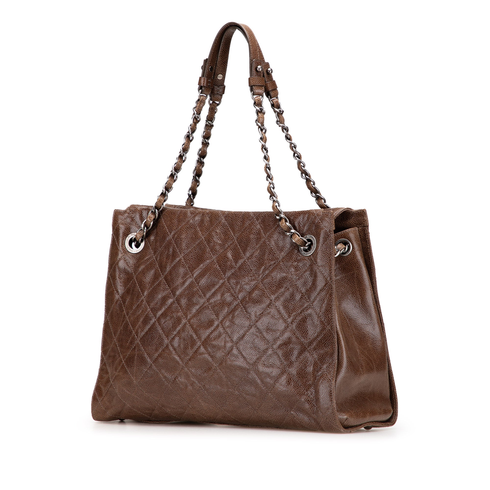 Quilted Glazed Caviar CC Crave Tote