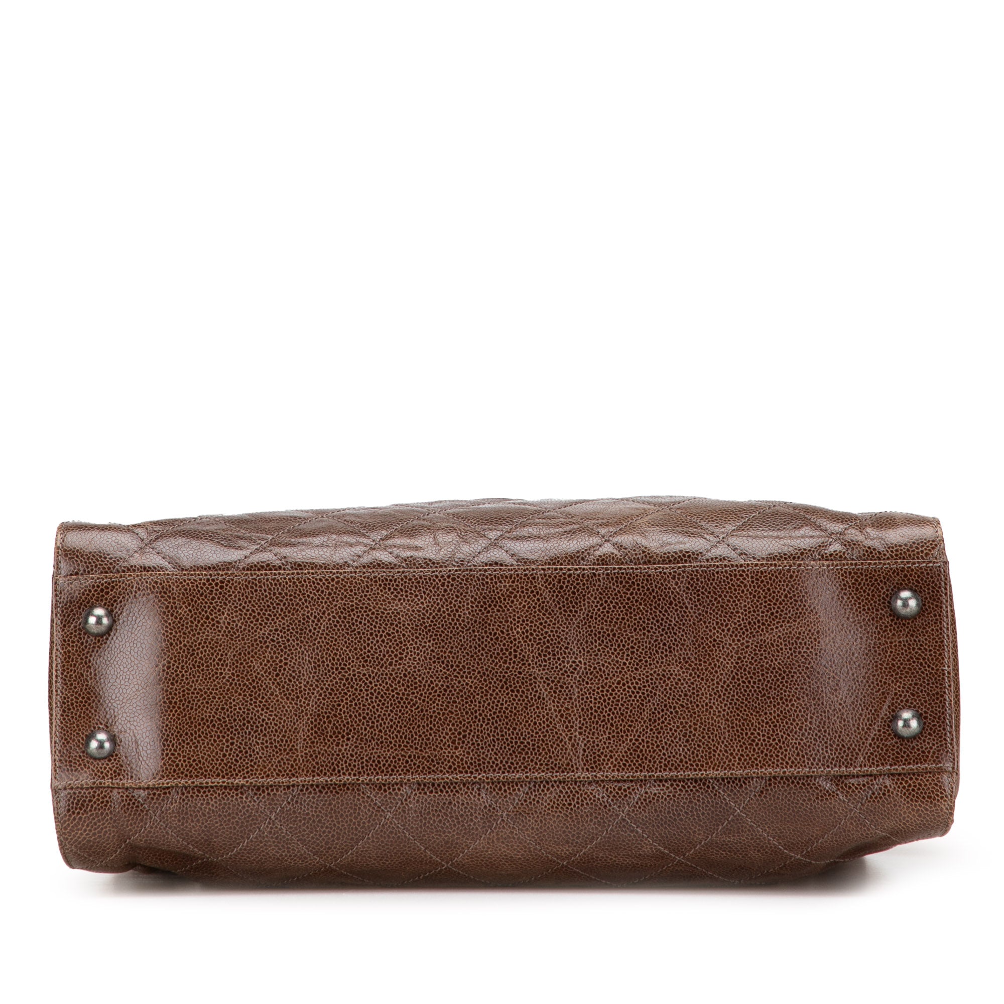 Quilted Glazed Caviar CC Crave Tote