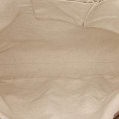 Tall Leather Bamboo Shopper Tote