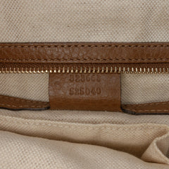 Tall Leather Bamboo Shopper Tote